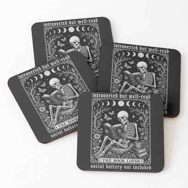 Item preview, Introverted The Book Lover Tarot Skeleton Reading Tee designed and sold by Yellowriversss.