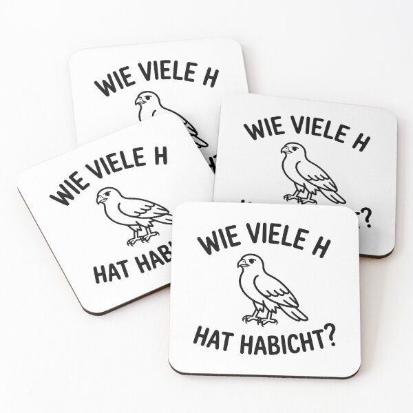 Artikelvorschau, Wie viele H hat Habicht – Deutsche Memes Wortspiel Design entworfen und verkauft von LoFizzy.