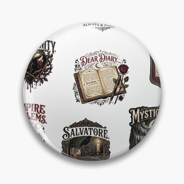 Item preview, The Vampire Diaries Sticker Pack – TVD Mystic Falls Vampire Fandom Stickers designed and sold by Fandom Universe.