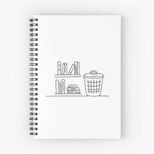 Item preview, A wastebasket near a shelf filled with books designed and sold by rasagamastore.