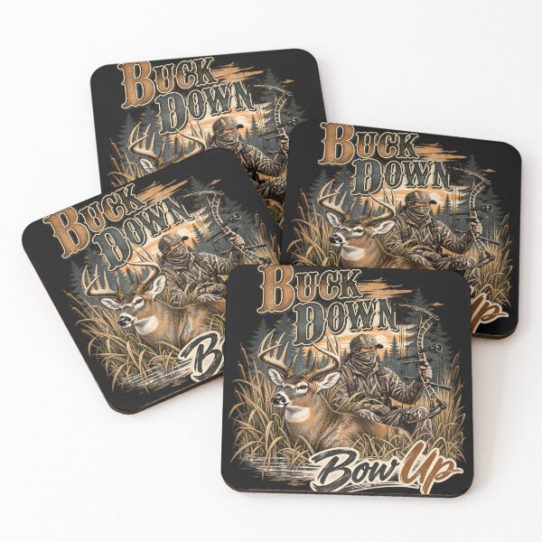Item preview, Buck Down, Bow Up Hunting Graphic designed and sold by Boiledbrain-SP.