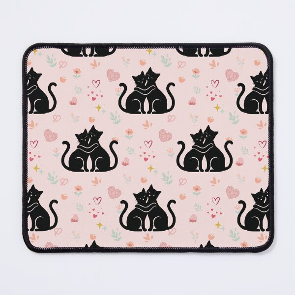 Item preview, Cute Black Cats Hugging Seamless Pattern designed and sold by prapapon.