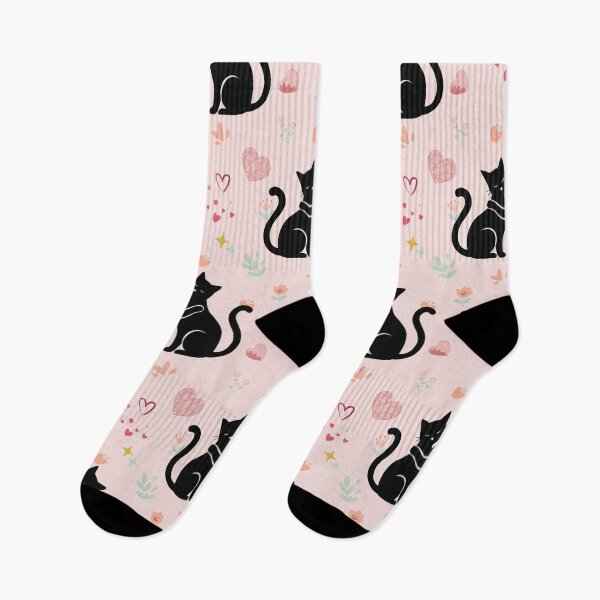Item preview, Cute Black Cats Hugging Seamless Pattern designed and sold by prapapon.