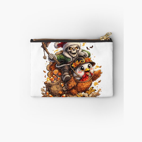 Item preview, Spooky Cute Grim Reaper and Turkey Funny Halloween Gothic Art  designed and sold by QuiteOrbit.