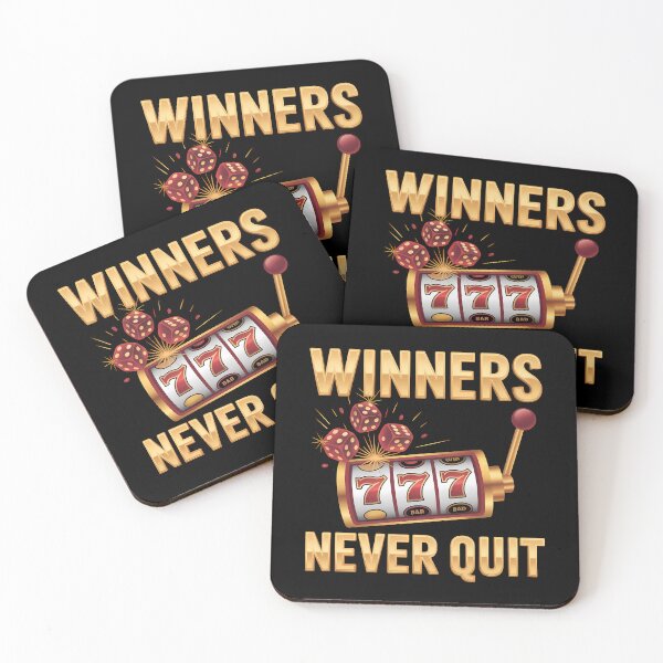 Item preview, Winners never Quit – Funny Sarcastic Gambling Meme designed and sold by LoFizzy.