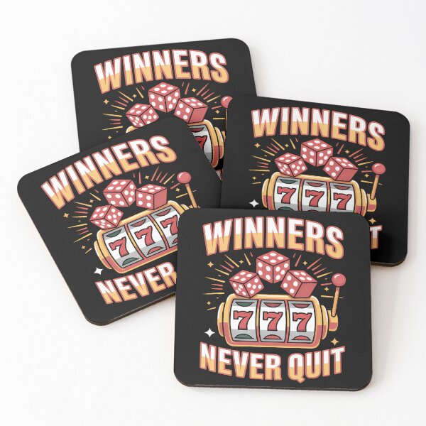Item preview, Winners never Quit – Funny Sarcastic Gambling Meme designed and sold by LoFizzy.