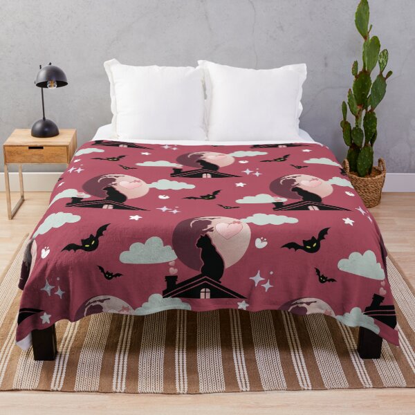 Item preview, Black Cat On Roof Seamless Pattern designed and sold by prapapon.