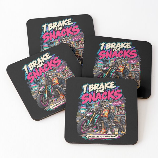 Item preview, Funny Skeleton Biker Snack Motorcycle Humor designed and sold by SHRETAM CO..