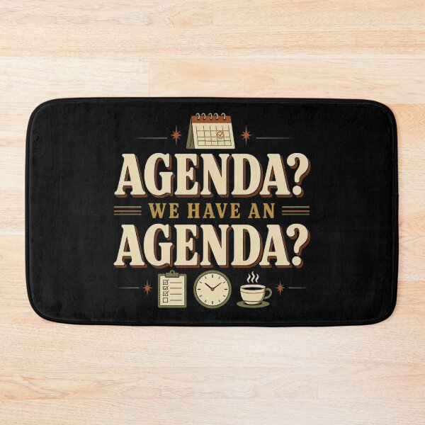 Item preview, Agenda? We Have an Agenda? | Funny Meeting & Office Humor Retro Typography designed and sold by Irene Catchmind.