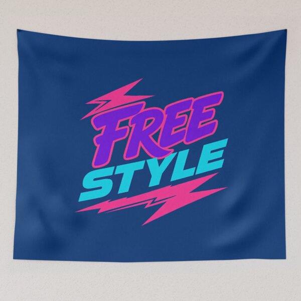 Artikelvorschau, Freestyle 90er Neon Brush Script Retro Dance Typografie entworfen und verkauft von stuartcoleman.