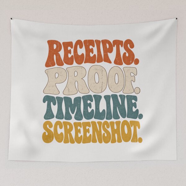 Item preview, Receipts Proof Timeline Screenshot Retro Wavy Tee designed and sold by Yellowriversss.