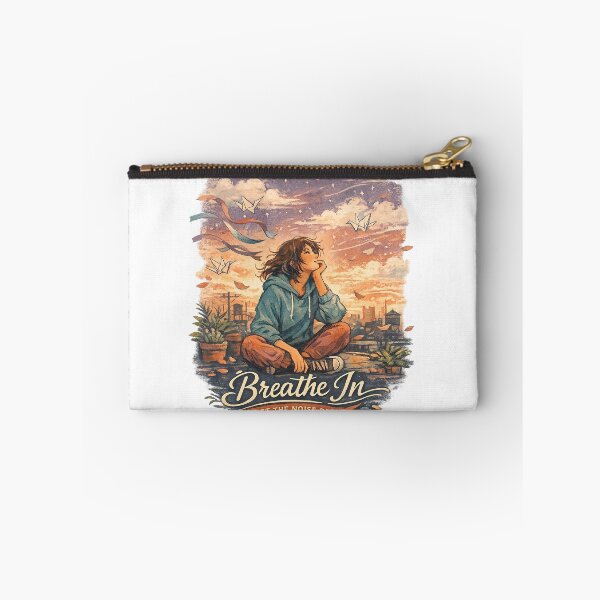 Item preview, Breathe In Let the Noise Pass Mindfulness Calm Mental Wellness Quote Design designed and sold by inkoutninja.