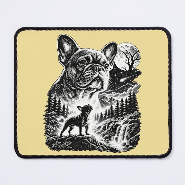Item preview, Bulldog Howling to The Moon Vintage Moon Animals designed and sold by Ribeiro-Art.