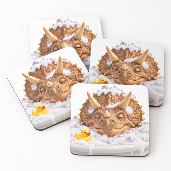 Item preview, Cheerful Triceratops Bubble Bath designed and sold by Sillytoe.