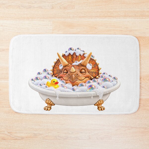 Item preview, Cheerful Triceratops Bubble Bath designed and sold by Sillytoe.