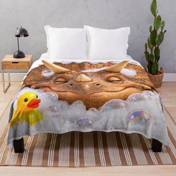 Item preview, Cheerful Triceratops Bubble Bath designed and sold by Sillytoe.