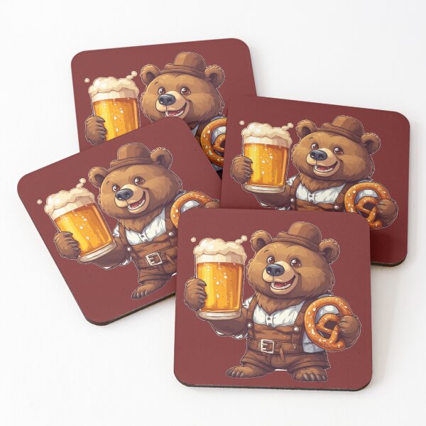 Item preview, Cute Oktoberfest Bear with Beer and Pretzel designed and sold by Digital Design Art.