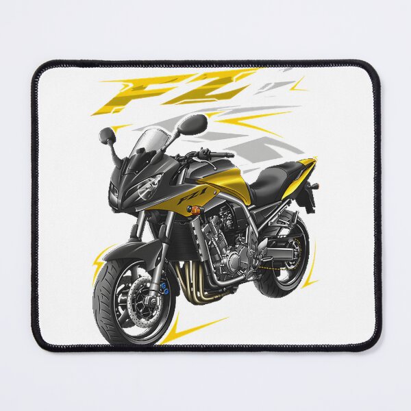 Artikelvorschau, Yamaha FZ-inspiriertes gelb-schwarzes Motorraddesign für Fahrer entworfen und verkauft von area51design.