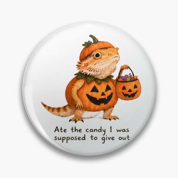 Item preview, Bearded Dragon Halloween Pumpkin Costume Candy Thief Art designed and sold by Messybeardie1.