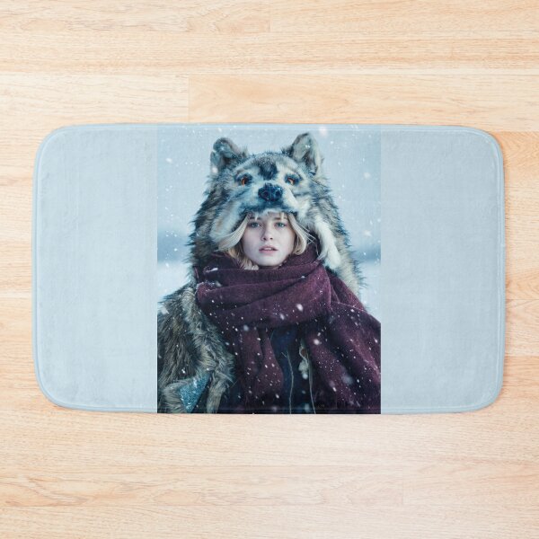 Item preview, Woman in Wolf Headdress Winter Fantasy Portrait designed and sold by artisfun333.