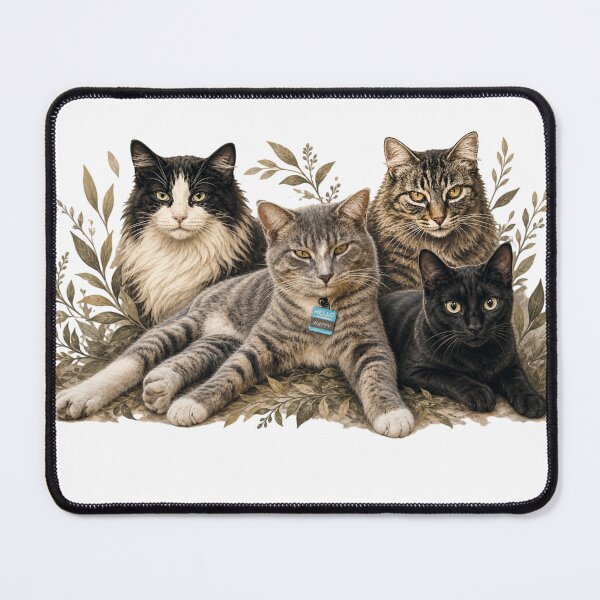 Item preview, Un retrato de hermosos gatos callejeros designed and sold by GoodPlaceToShop.