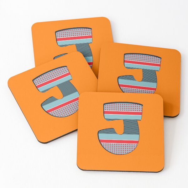 Artikelvorschau, Pop-Art-Buchstabe J – Ursprünglicher Entwurf des Buchstabens J entworfen und verkauft von Fun Funky Designs.
