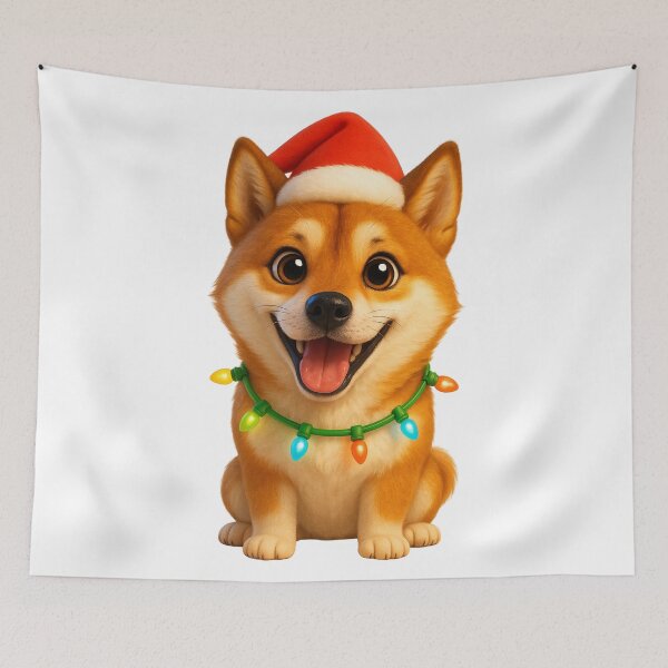 Item preview, Happy Shikoku Dog Christmas designed and sold by Sillytoe.