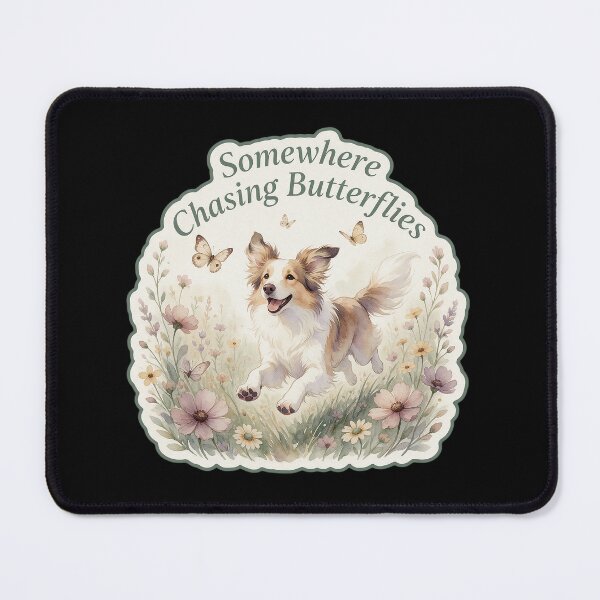 Item preview, Dog Memorial Watercolor — Chasing Butterflies designed and sold by TheCalmEdit.