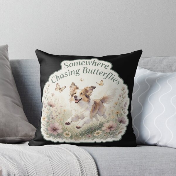 Item preview, Dog Memorial Watercolor — Chasing Butterflies designed and sold by TheCalmEdit.