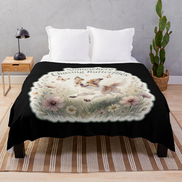 Item preview, Dog Memorial Watercolor — Chasing Butterflies designed and sold by TheCalmEdit.