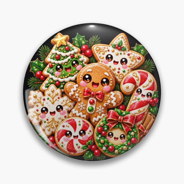 Artikelvorschau, Kawaii-Weihnachtskekse und Süßigkeiten-Design entworfen und verkauft von ALH Apparel.