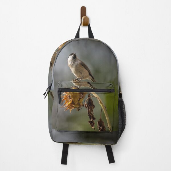 Item preview, Small Bird Perched On Dry Sunflower Head designed and sold by Mylieton.