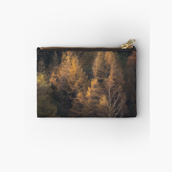 Item preview, Golden Sunlight Illuminating Autumn Forest Trees designed and sold by Mylieton.