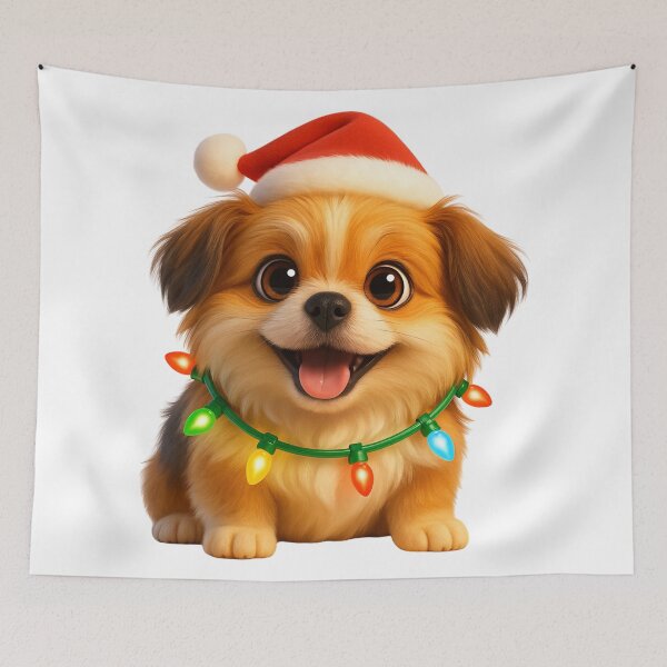 Item preview, Merry Shiranian Dog Christmas designed and sold by Sillytoe.