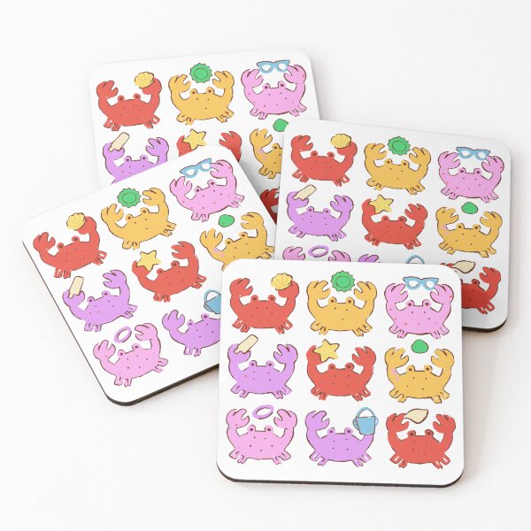 Item preview, Crab Sticker Pack - Nine Crabs With Beach Finds designed and sold by BysonDesigns.