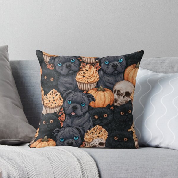 Item preview, Pumpkin Staffordshire Pattern designed and sold by Nocturne  Paws.