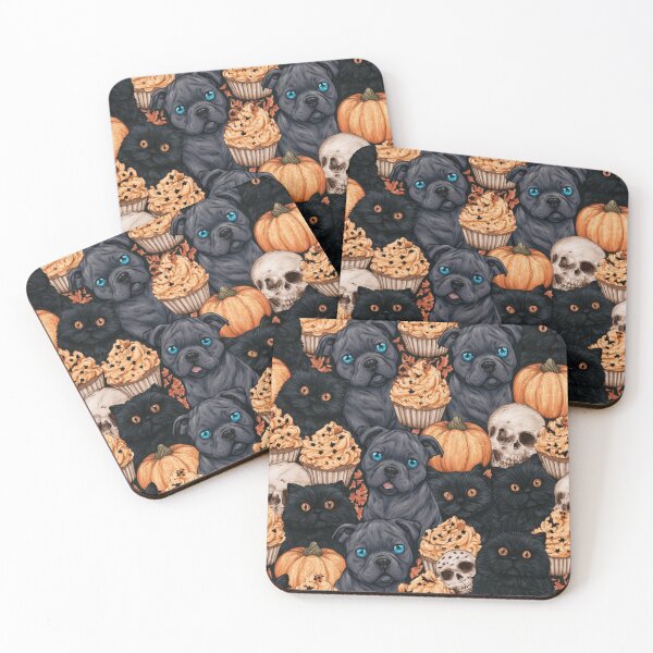 Item preview, Pumpkin Staffordshire Pattern designed and sold by Nocturne  Paws.