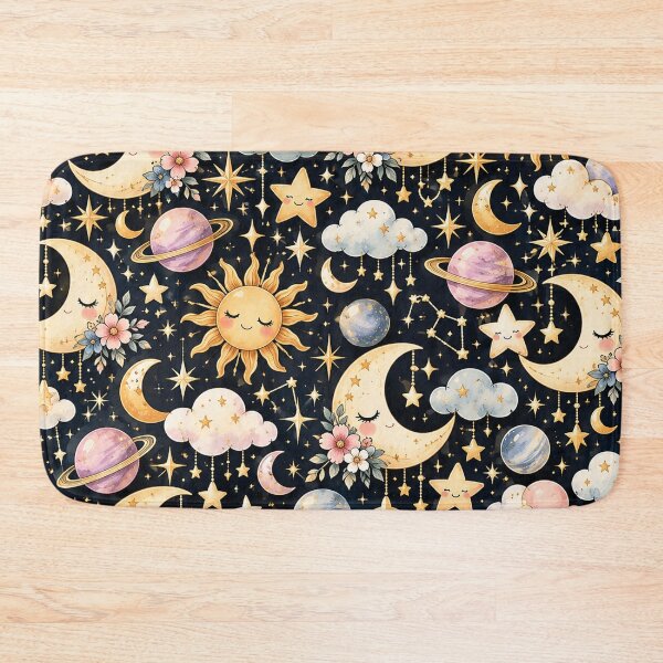 Item preview, Celestial Moon & Stars Pattern – Kawaii Celestial Night Sky Aesthetic designed and sold by RJACreative.