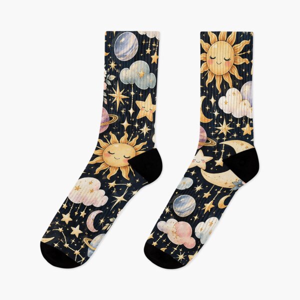 Item preview, Celestial Moon & Stars Pattern – Kawaii Celestial Night Sky Aesthetic designed and sold by RJACreative.