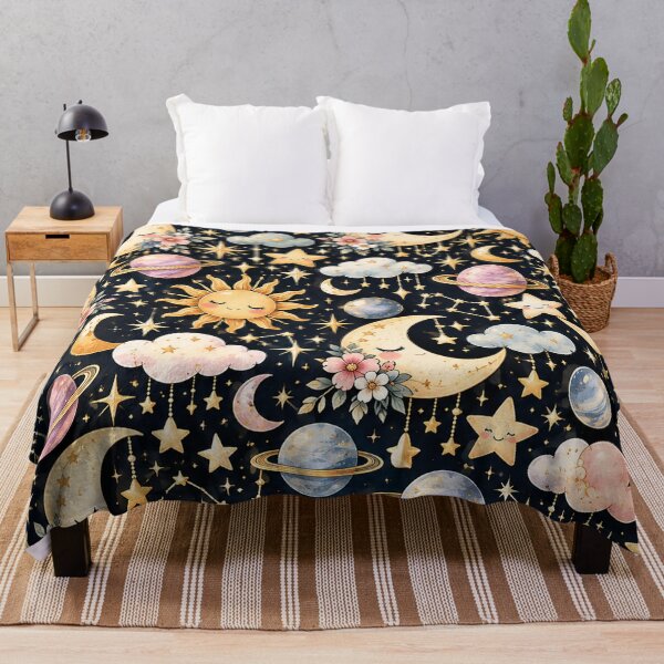 Item preview, Celestial Moon & Stars Pattern – Kawaii Celestial Night Sky Aesthetic designed and sold by RJACreative.