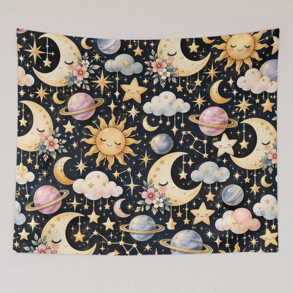 Item preview, Celestial Moon & Stars Pattern – Kawaii Celestial Night Sky Aesthetic designed and sold by RJACreative.