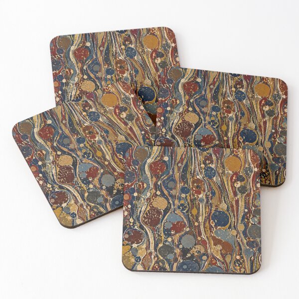 Item preview, Antique Marbled Paper Prints Vintage Bookbinding Abstract Patterns designed and sold by PinUpPizzazz.