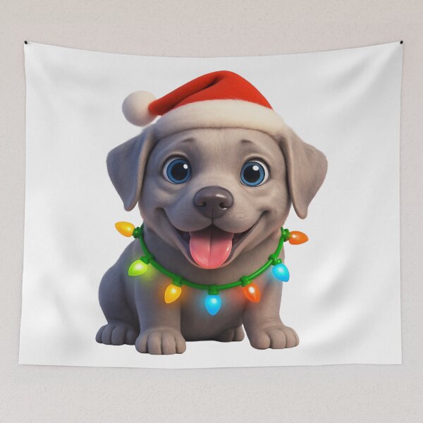 Item preview, Gentle Silver Labrador Dog Christmas designed and sold by Sillytoe.