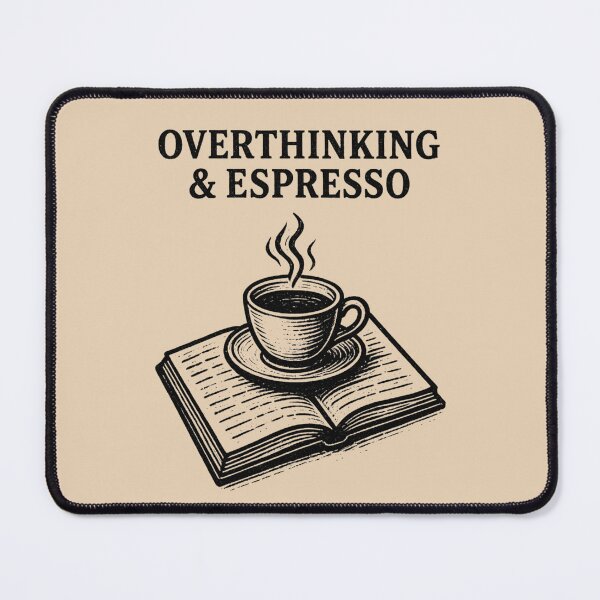 Item preview, Overthinking & Espresso – Poetcore Coffee and Literary Aesthetic designed and sold by Ivy-Triggs.