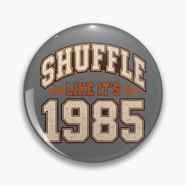 Item preview, Shuffle Like Its 1985 Retro College Typhographic Tee designed and sold by Yellowriversss.