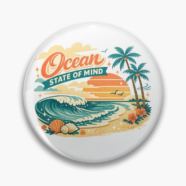 Artikelvorschau, Meeresgefühl, tropischer Strand, Sonnenuntergang, Küsten-Sommerdesign entworfen und verkauft von inkoutninja.
