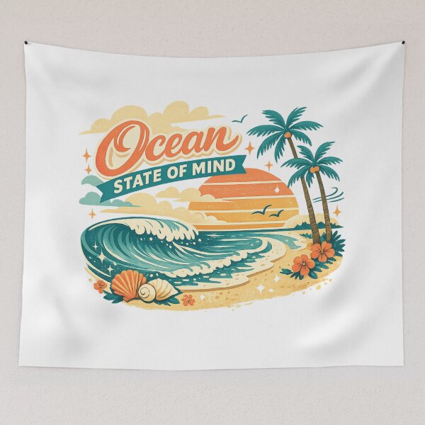 Item preview, Ocean State of Mind Tropical Beach Sunset Coastal Summer Design designed and sold by inkoutninja.