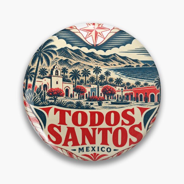 Item preview, Todos Santos Mexico Travel Souvenir Nautical Woodcut Heart designed and sold by VisualArtsOasis.