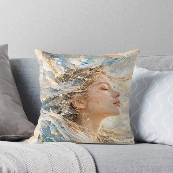 Item preview, Japanese Kintsugi Ocean Wave Wall Art - Mystical Goddess Digital Print designed and sold by KINTSUGI-LUMI.