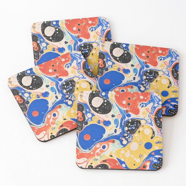 Item preview, Antique Marbled Paper Prints Vintage Bookbinding Abstract Patterns designed and sold by PinUpPizzazz.